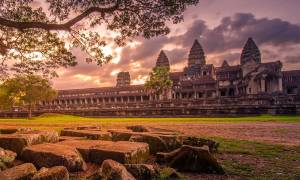 Angkor Wat - dramatic sunset - On The Go Tours